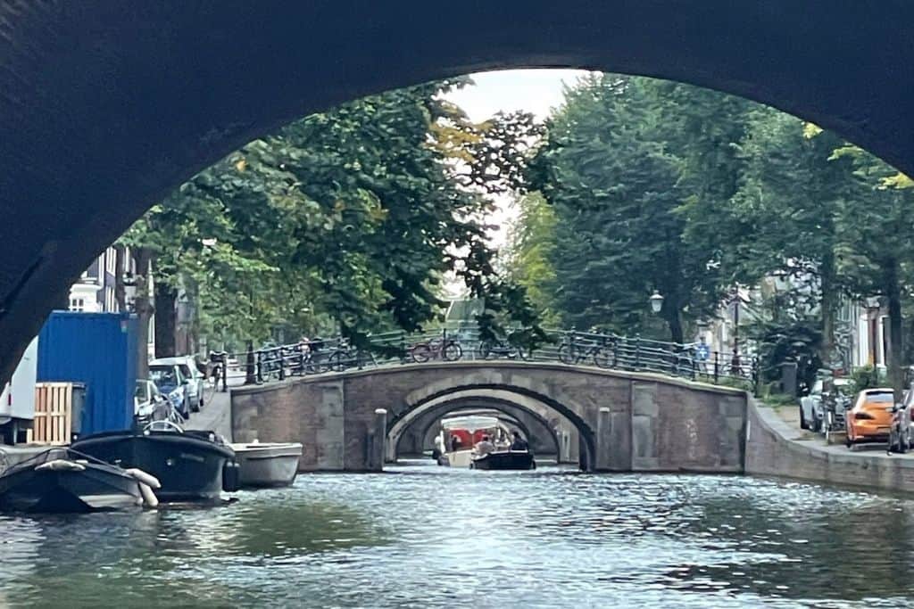 The seven bridges on the Reguliersgracht canal in Amsterdam.