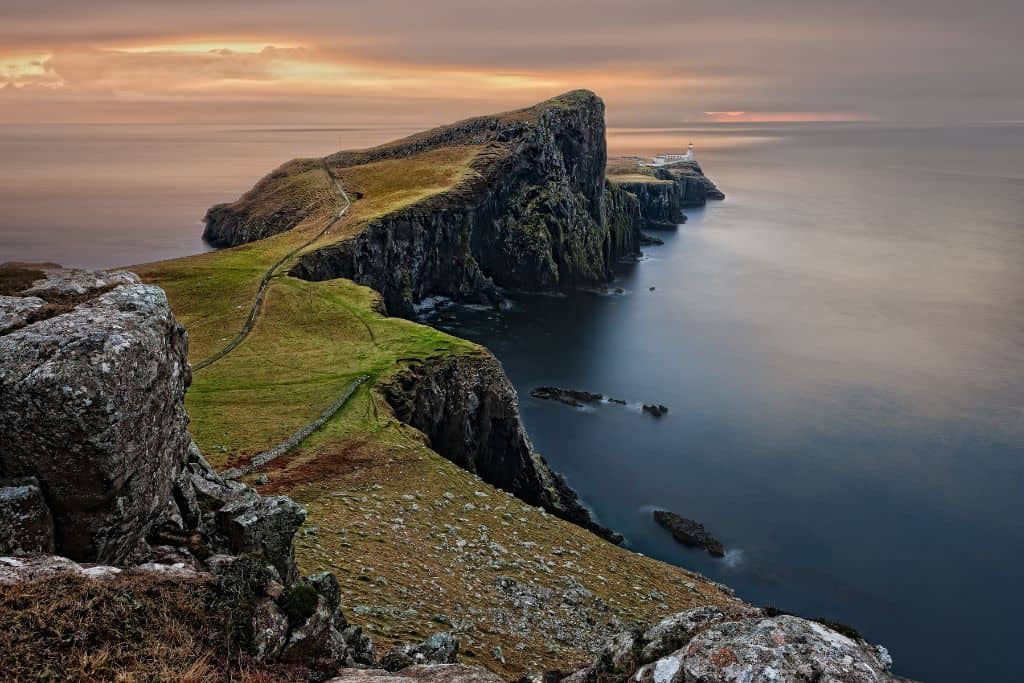 Cliffs off the Scottish islands.