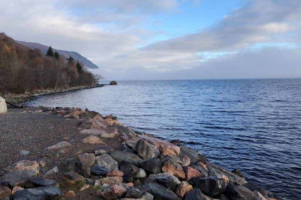 Loch Ness covered in mist.