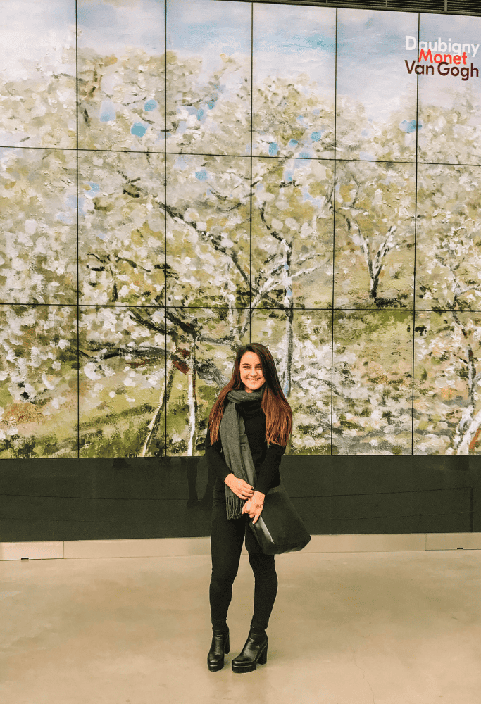 Van Gogh Museum Standing out front of the Vincent Van Gogh Museum mural.